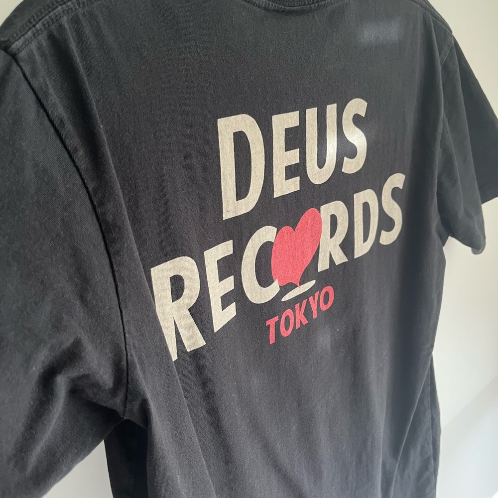 Deus Ex Machina Records T shirt M Medium Black Vintage